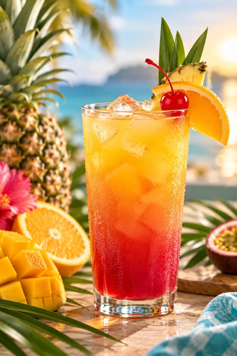 Tropical Sunrise mango pineapple orange juice