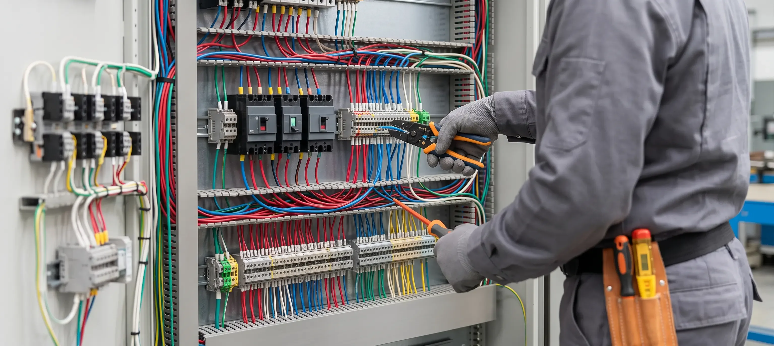 Electrician at work