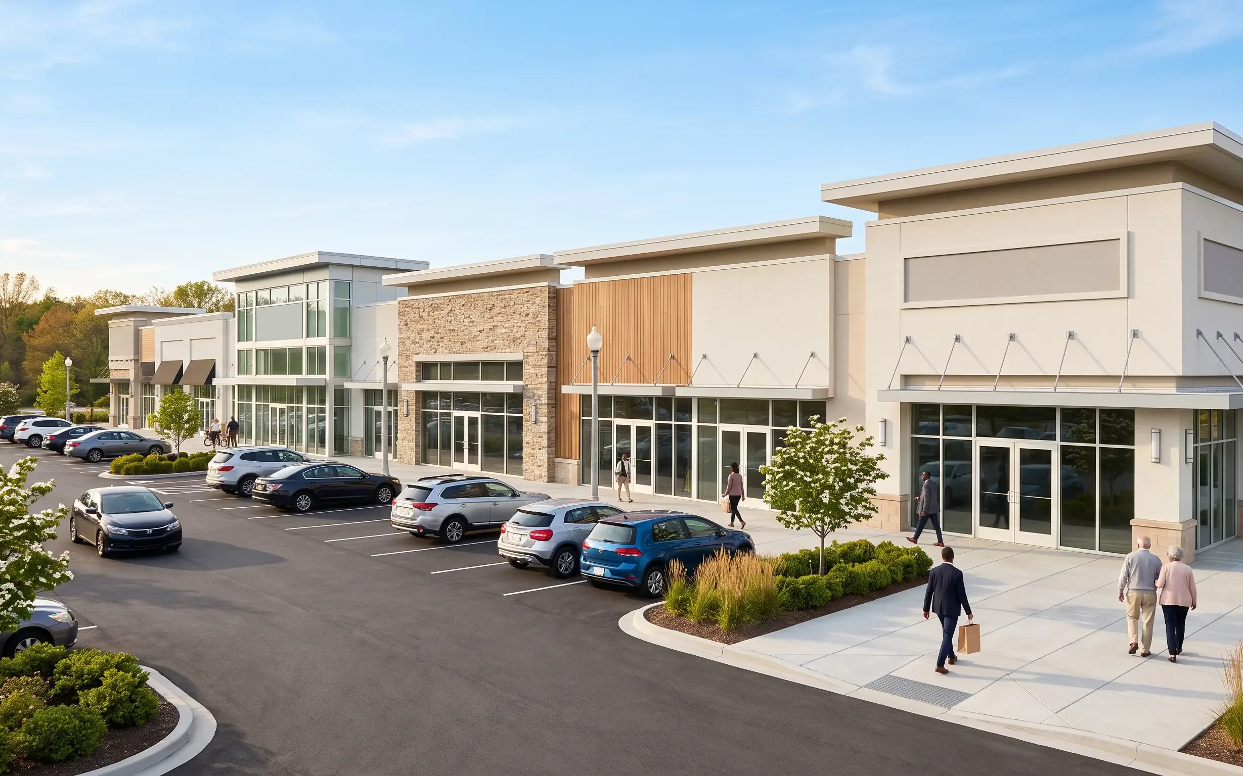 Retail shopping center exterior