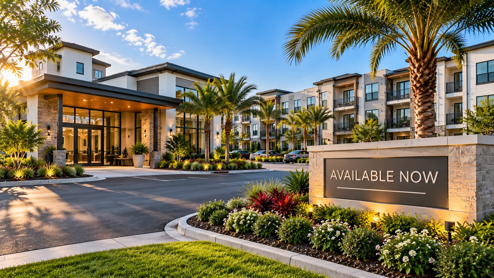 Rental property exterior, available now