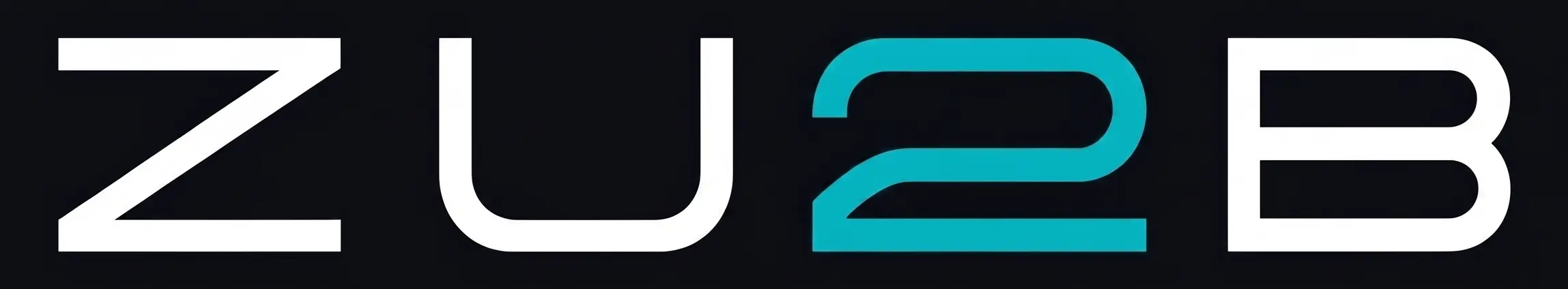 ZU2B Wordmark — Dark Background