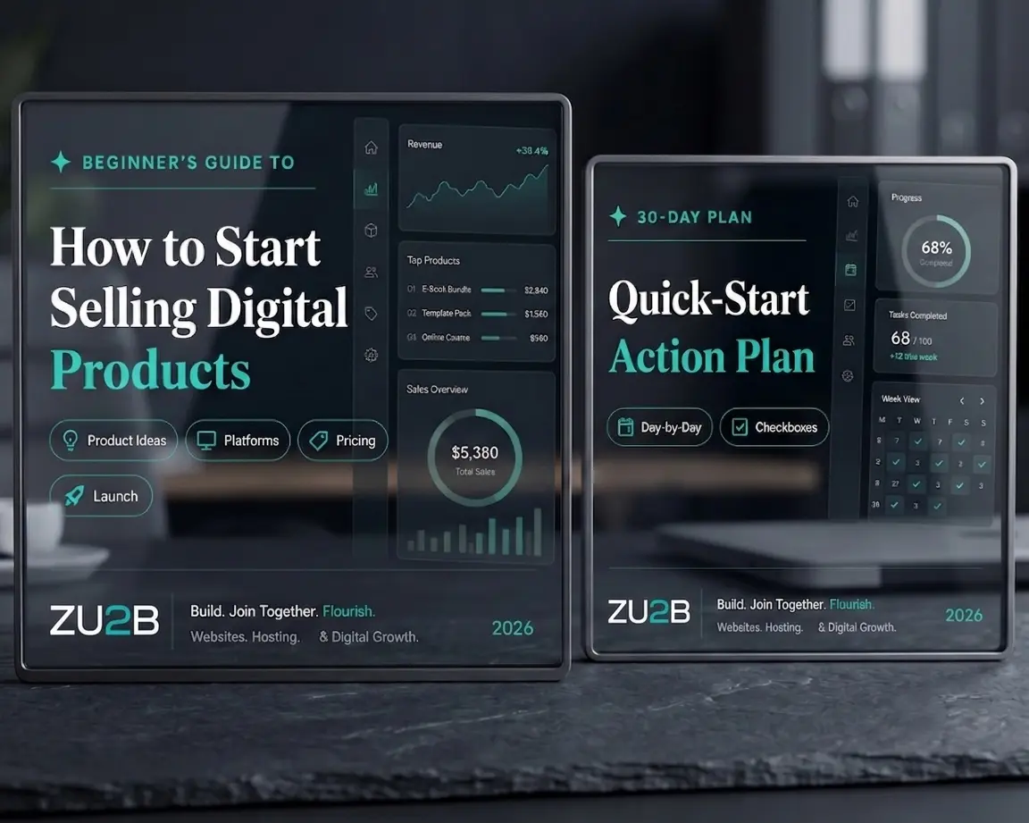 How to Start Selling Digital Products and Quick-Start Action Plan — ZU2B guides preview