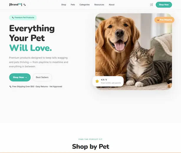 PetShop Template