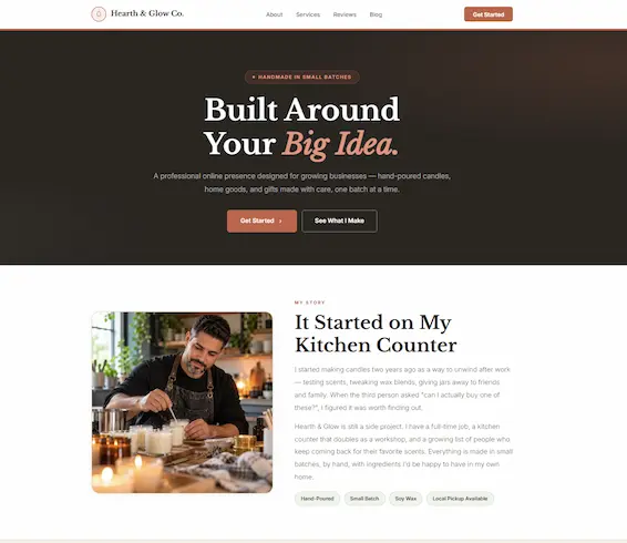 Hearth & Glow Template